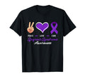 Peace Love Cure Sjogrens Syndrome Awareness T-Shirt - Graphic Print Unisex - T-Shirt, Sweatshirt, Hoodie