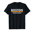Boston Massachusetts Stripes T-Shirt - Casual Everyday Wear Men Women - T-Shirt, Sweatshirt, Hoodie