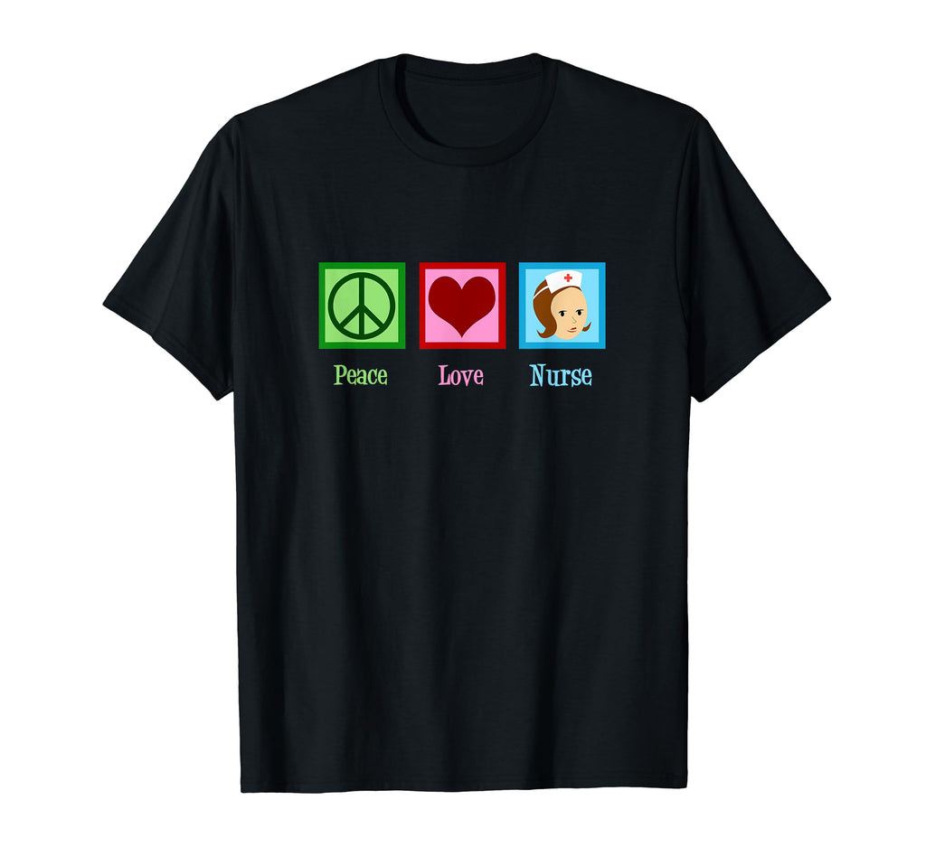Peace Love Nurse Nursing Gift T-Shirt - Aesthetic Graphic for Adults - T-Shirt, Sweatshirt, Hoodie