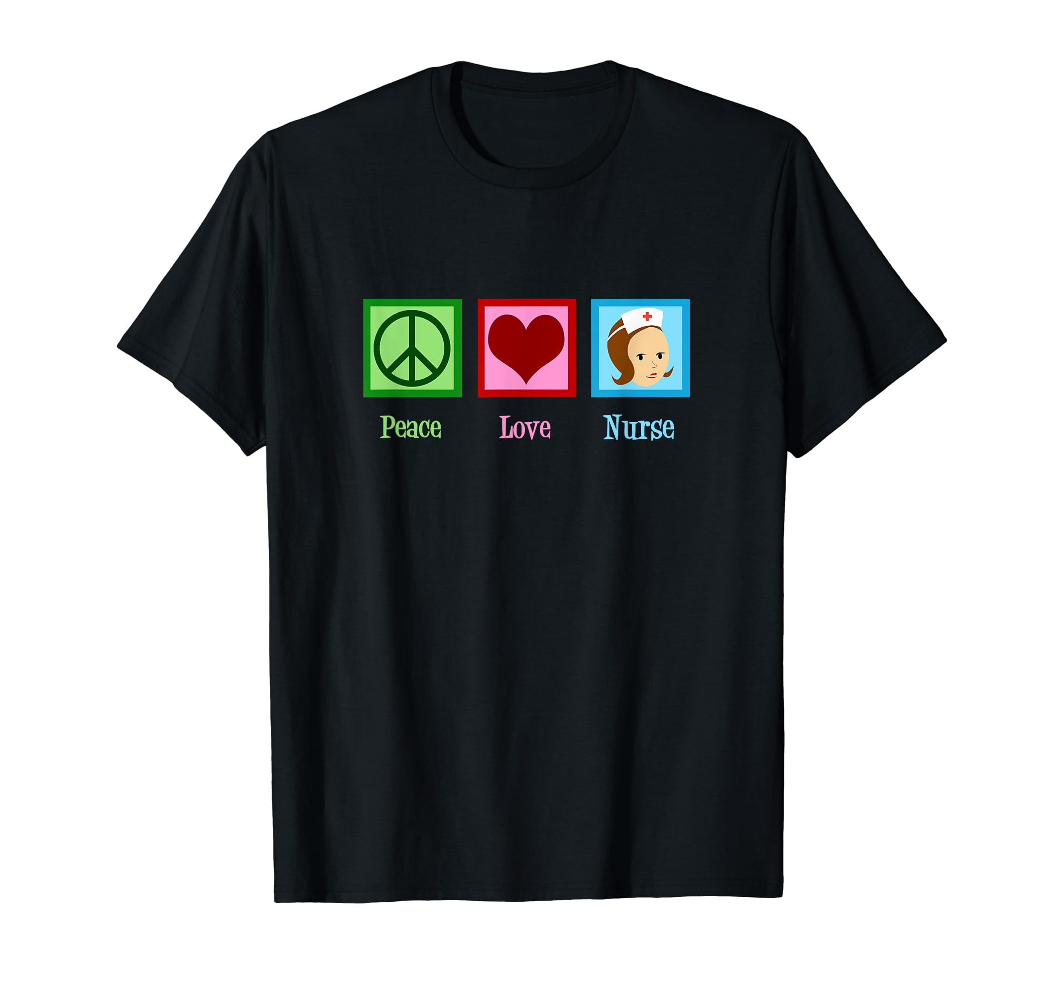Peace Love Nurse Nursing Gift T-Shirt - Aesthetic Graphic for Adults - T-Shirt, Sweatshirt, Hoodie