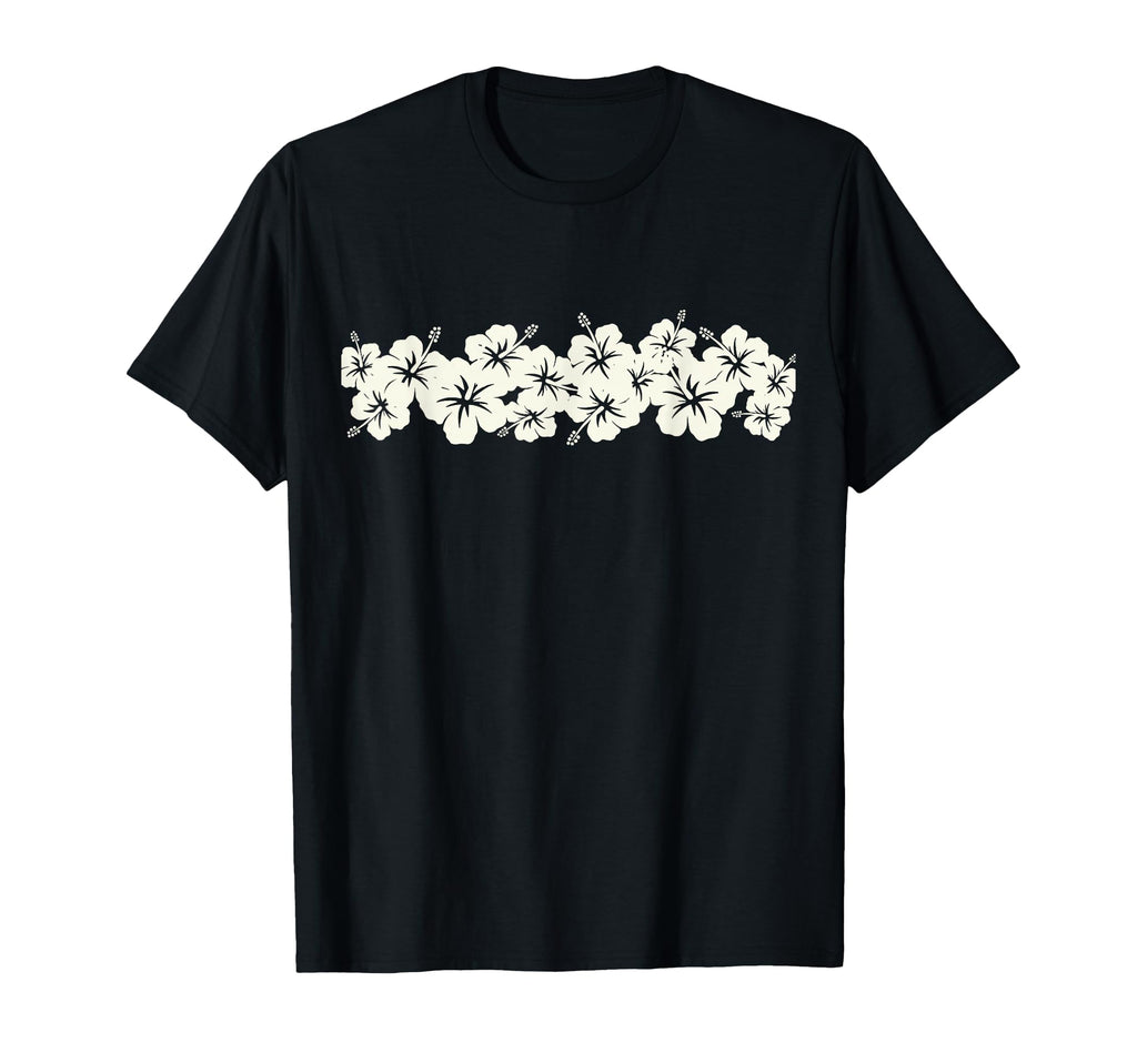 Surfer Floral Hibiscus Flower Row T-Shirt - Custom Art Print for Adults - T-Shirt, Sweatshirt, Hoodie