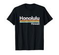 Honolulu Hawaii Worn Stripes T-Shirt - Trendy Graphic Men Women - T-Shirt, Sweatshirt, Hoodie