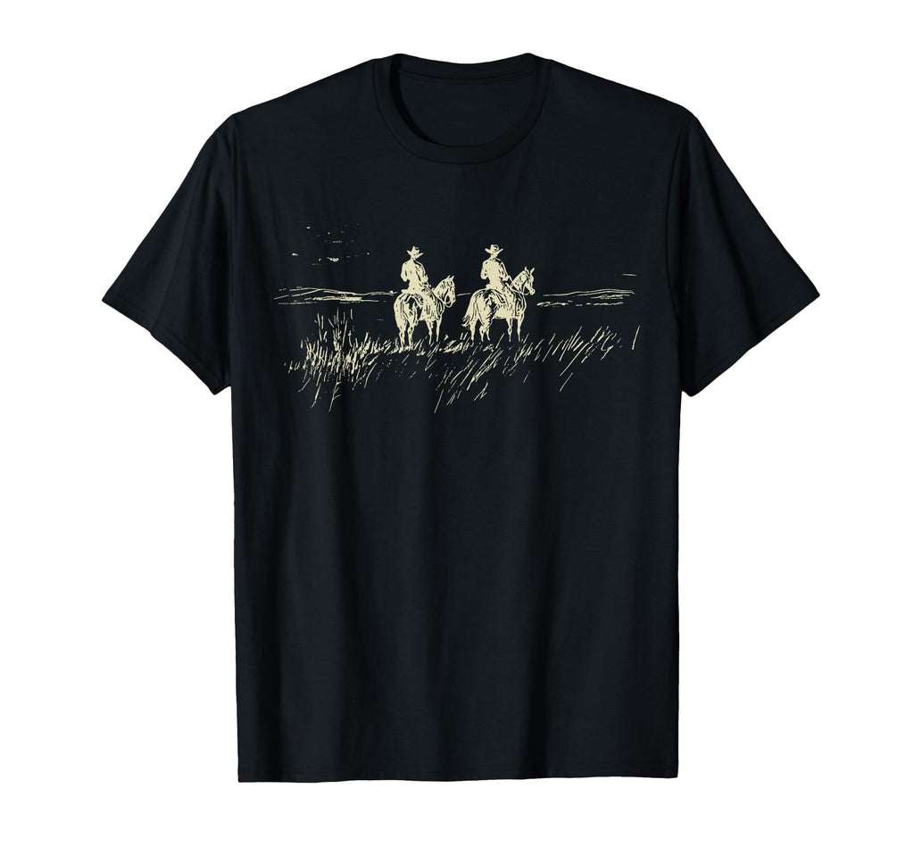 Cowboys Horizon Western Cowboy Rodeo T-Shirt - Minimalist Print Men Women - T-Shirt, Sweatshirt, Hoodie
