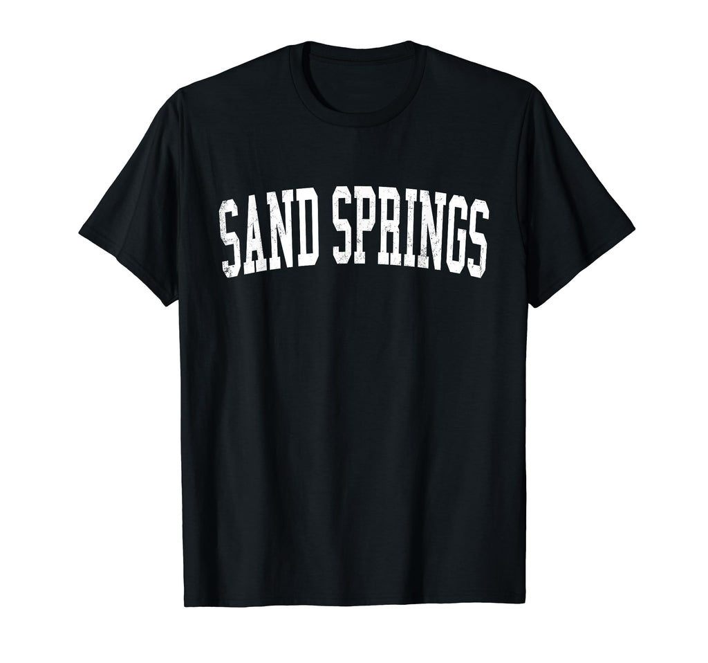 Sand Springs Ok Distressed White Varsity T-Shirt - Trendy Graphic Unisex - T-Shirt, Sweatshirt, Hoodie