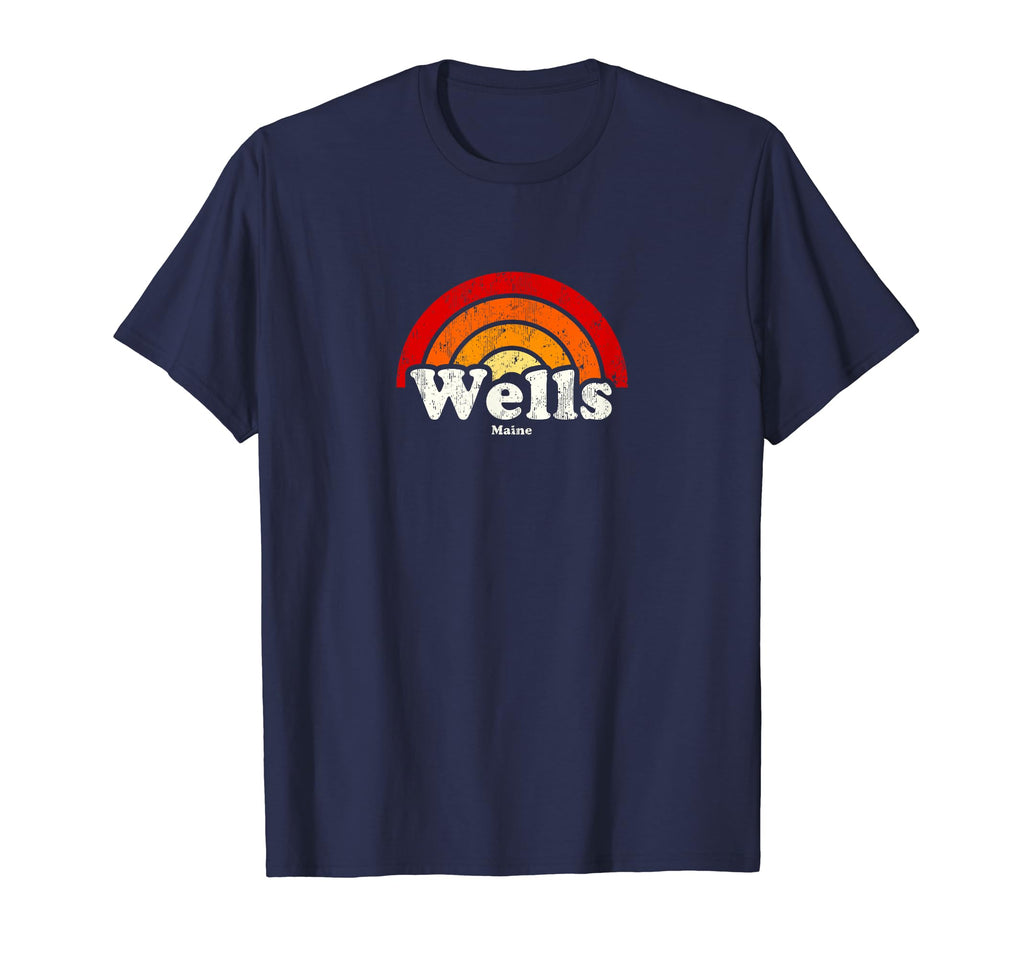 Wells Maine Me 70S Rainbow T-Shirt - Novelty Apparel for Adults - T-Shirt, Sweatshirt, Hoodie