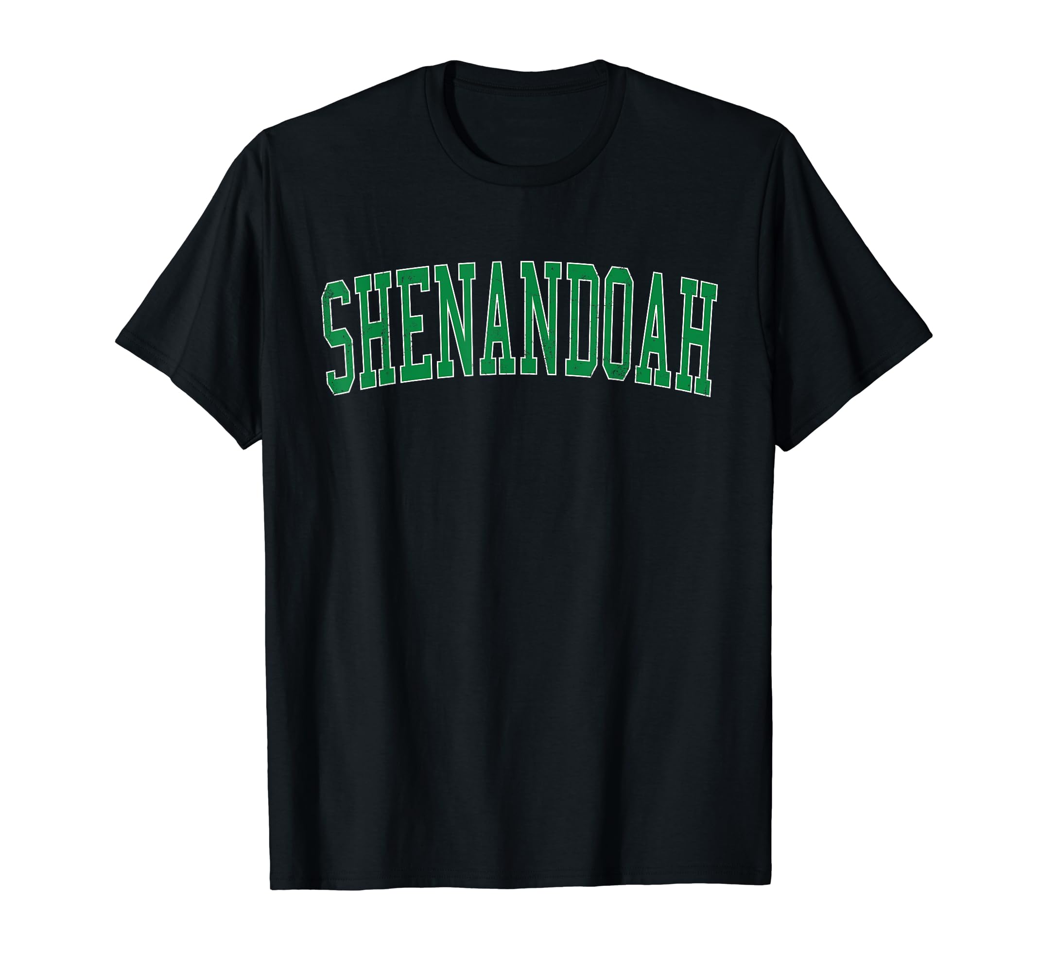 Shenandoah La Distressed Green Varsity T-Shirt - Graphic Print Men Women - T-Shirt, Sweatshirt, Hoodie