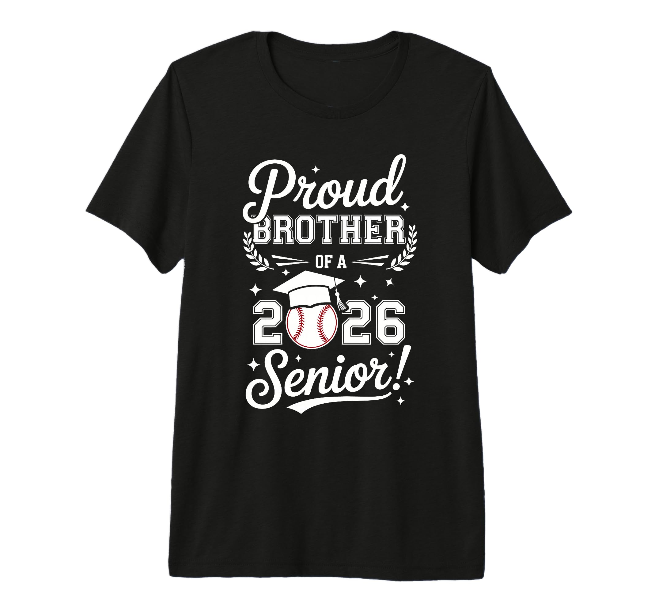 Proud Brother 2026 Senior Baseball T-Shirt - Custom Art Print for Adults - T-Shirt, Sweatshirt, Hoodie
