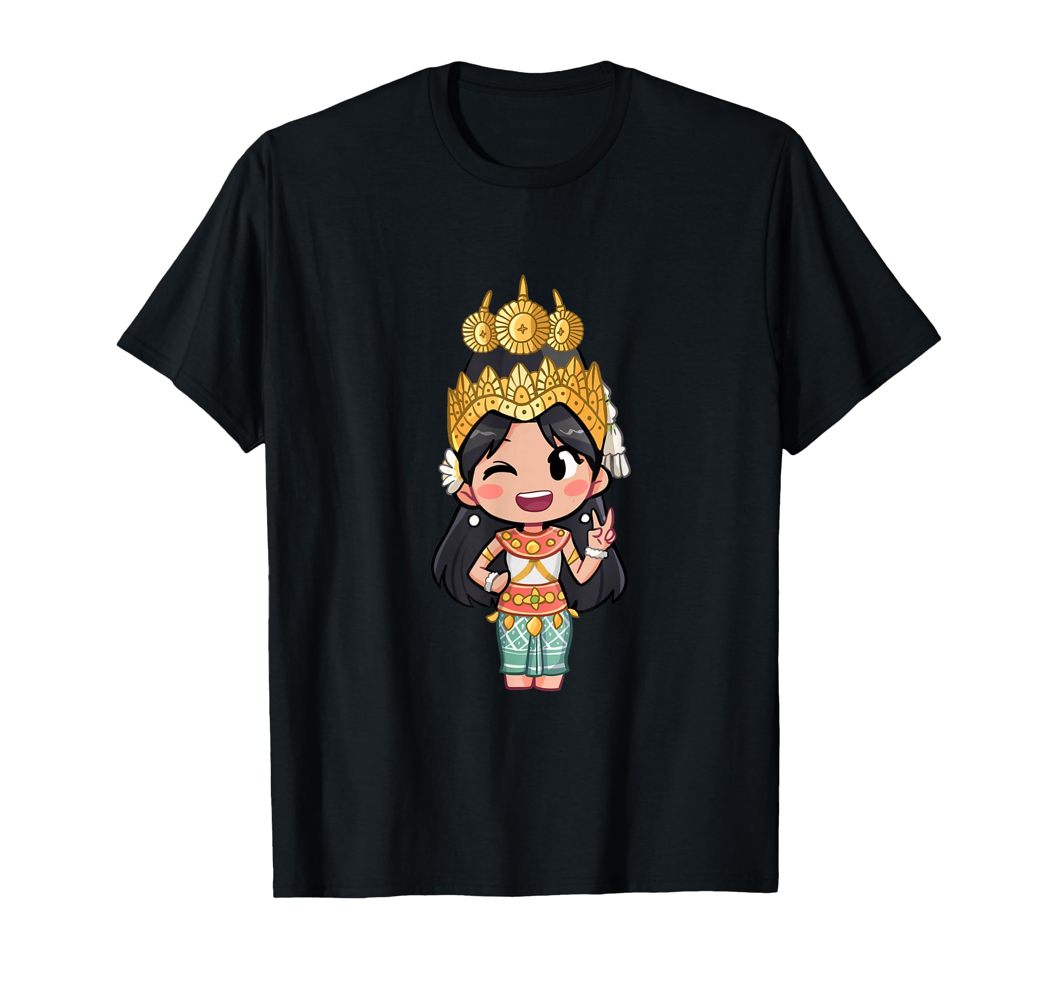 Anime Cambodian Khmer Apsara Peace And T-Shirt - Novelty Apparel Unisex - T-Shirt, Sweatshirt, Hoodie