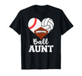 Ball Aunt Baseball Volleyball Football T-Shirt - Custom Art Print Unisex - T-Shirt, Sweatshirt, Hoodie