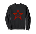 Y2K Red Star Black Front Mcbling Sweatshirt - Minimalist Print Men Women - T-Shirt, Sweatshirt, Hoodie