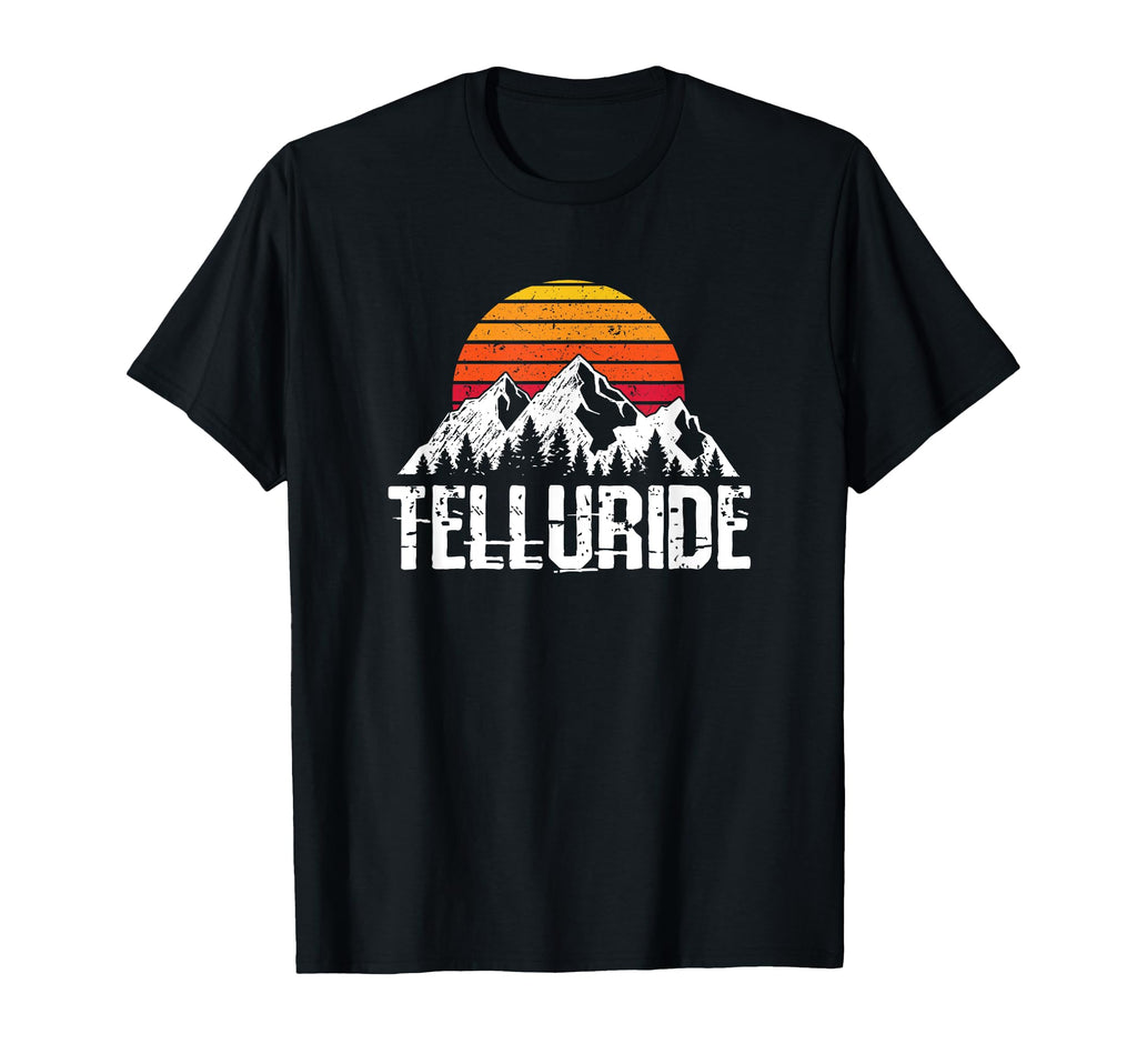 Telluride Mountain Sun Distressed T-Shirt - Graphic Print Unisex - T-Shirt, Sweatshirt, Hoodie