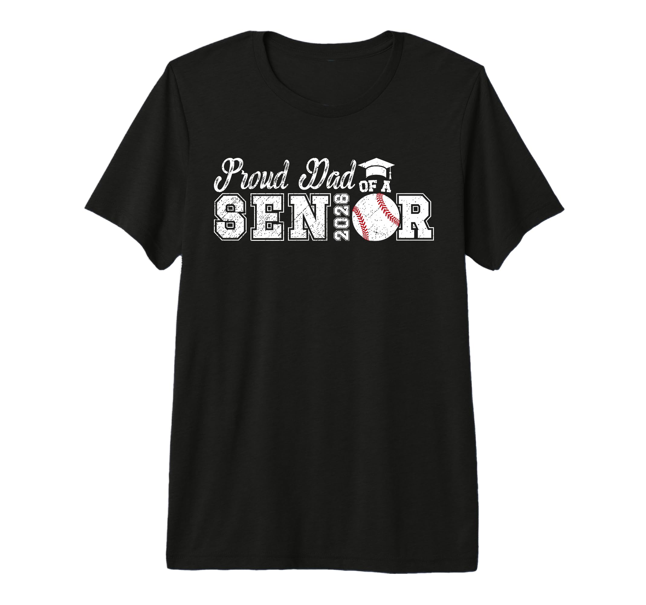 Mens Proud Dad Baseball Senior Dad 2026 Tri T-Shirt - Graphic Print Unisex - T-Shirt, Sweatshirt, Hoodie