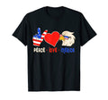 Eagle Merica 4Th July Patriotic Peace T-Shirt - Minimalist Print Men Women - T-Shirt, Sweatshirt, Hoodie