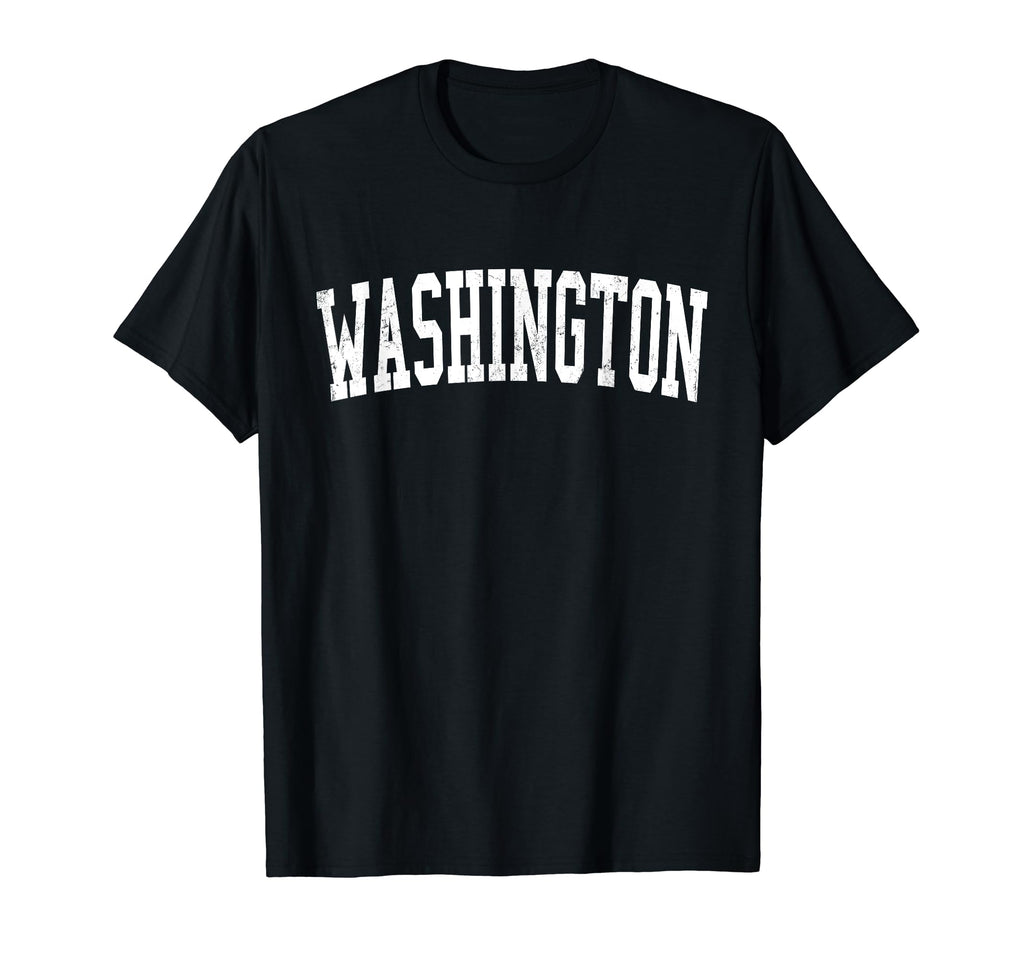 Washington Dc Distressed White Varsity T-Shirt - Trendy Graphic for Adults - T-Shirt, Sweatshirt, Hoodie