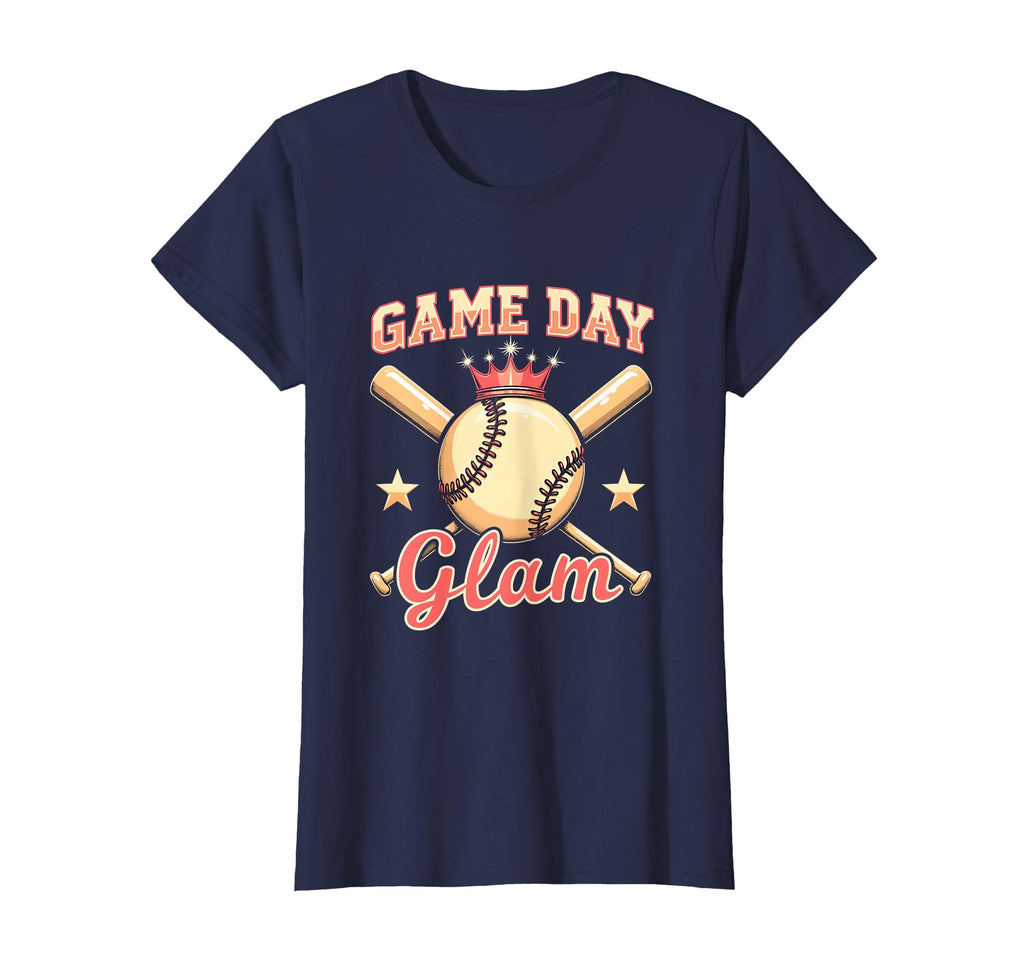 Game Day Glam Softball Mom T-Shirt - Novelty Apparel for Adults - T-Shirt, Sweatshirt, Hoodie