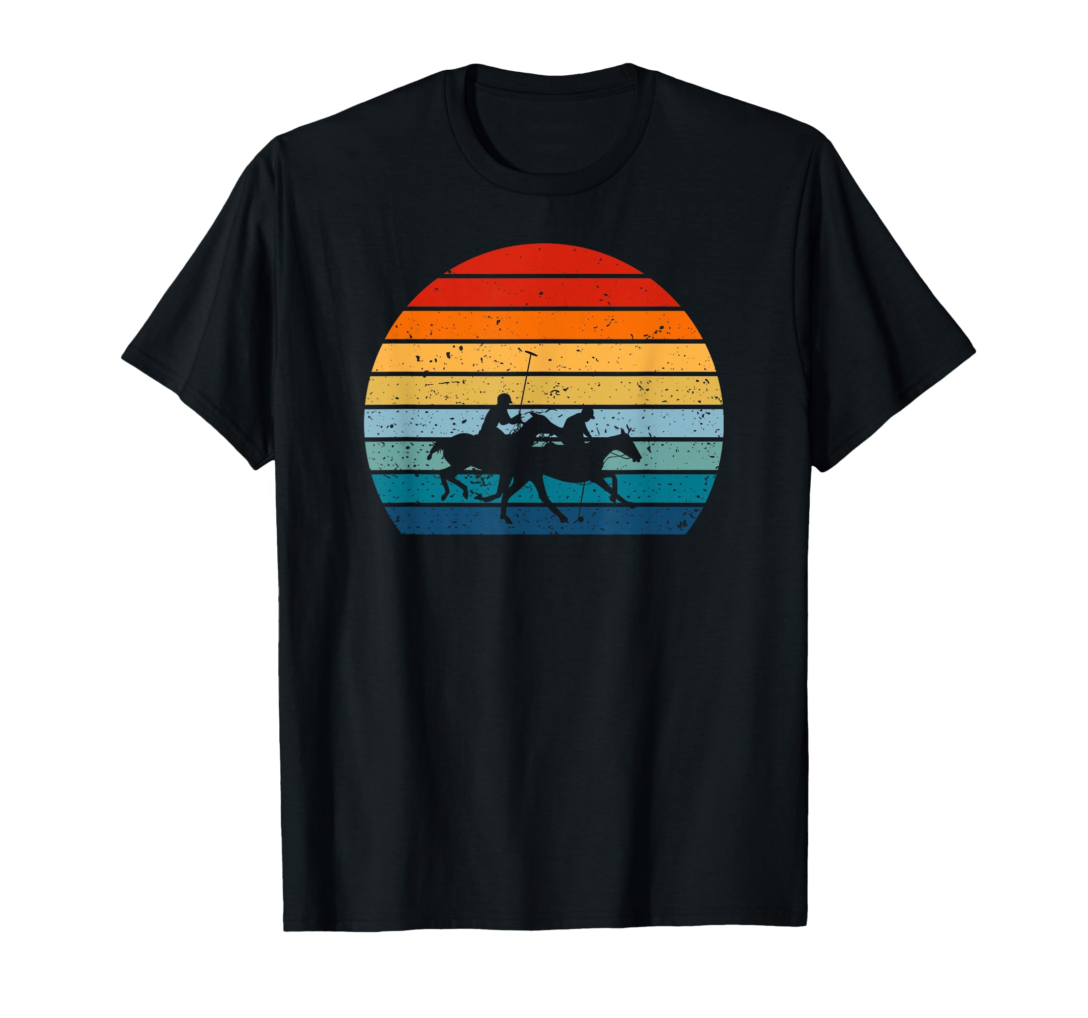 Horse Polo Player Sunset T-Shirt - Trendy Graphic Unisex - T-Shirt, Sweatshirt, Hoodie