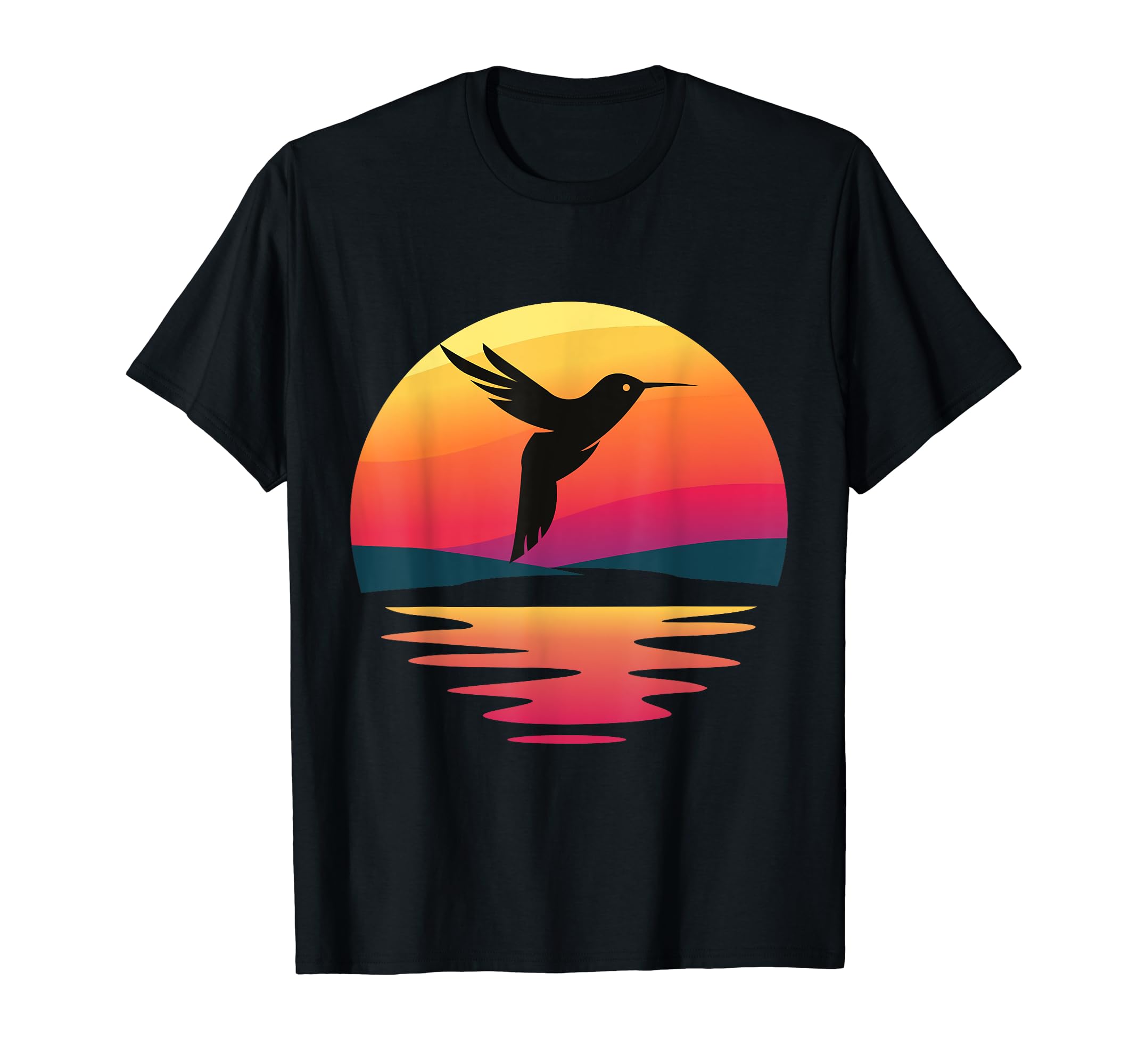 Hummingbird Sunset Hummingbirds T-Shirt - Casual Everyday Wear Men Women - T-Shirt, Sweatshirt, Hoodie