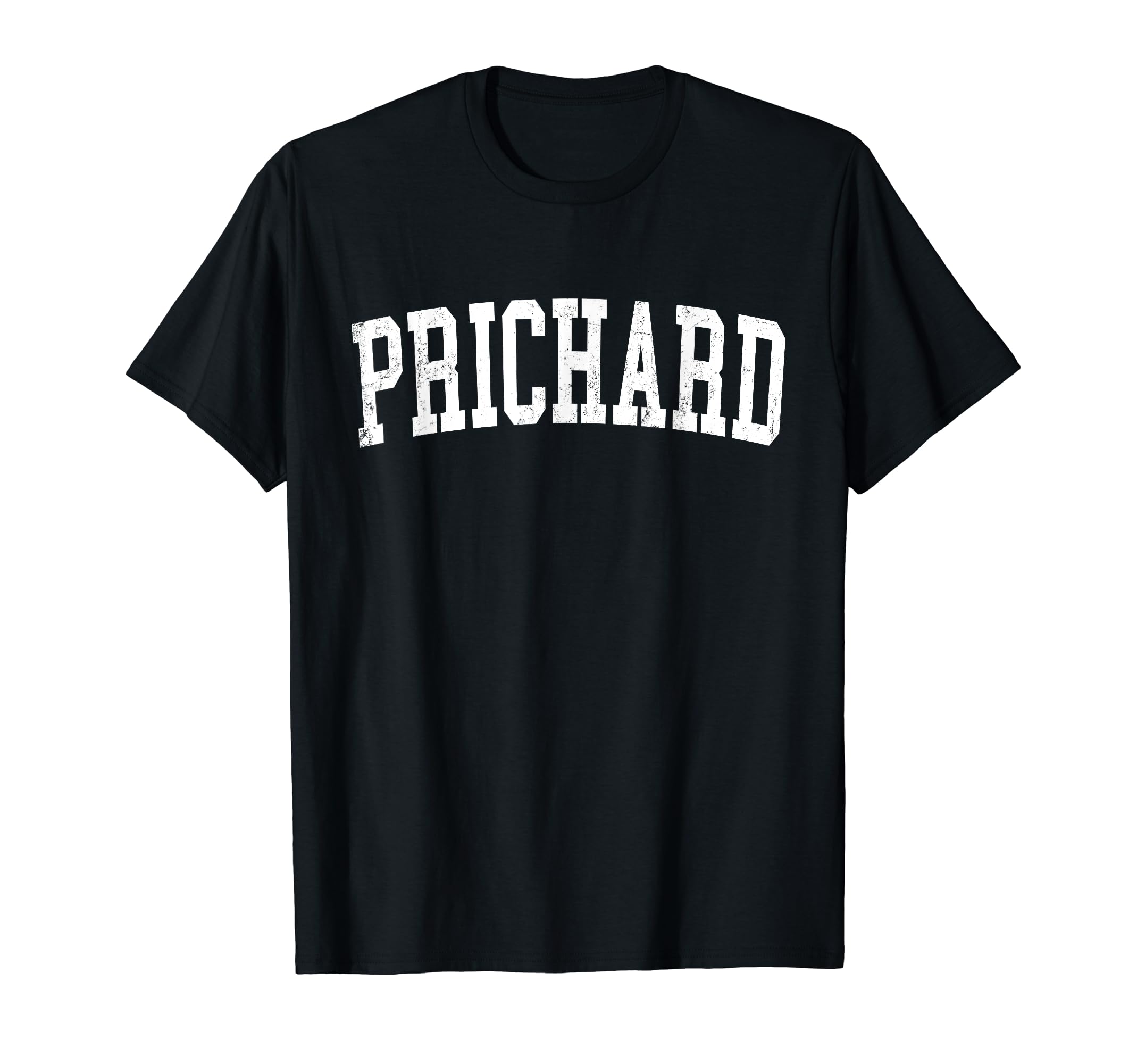Prichard Al Distressed White Varsity T-Shirt - Minimalist Print Men Women - T-Shirt, Sweatshirt, Hoodie