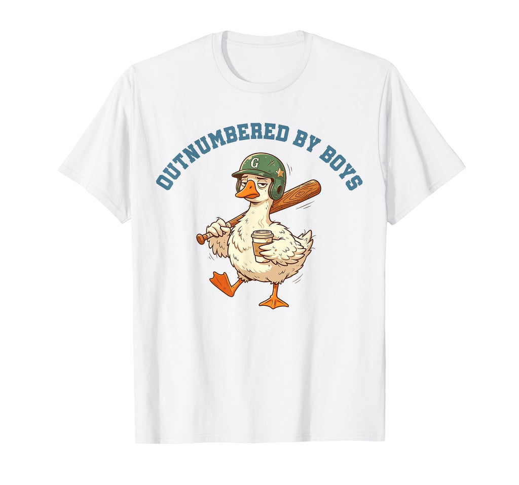Funny Mom Goose Mothers Day Outnumbered T-Shirt - Minimalist Print Unisex - T-Shirt, Sweatshirt, Hoodie