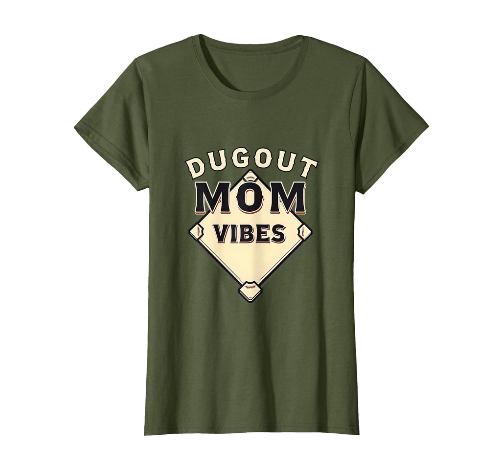 Dugout Mom Vibes Baseball Mom T-Shirt - Minimalist Print for Adults - T-Shirt, Sweatshirt, Hoodie