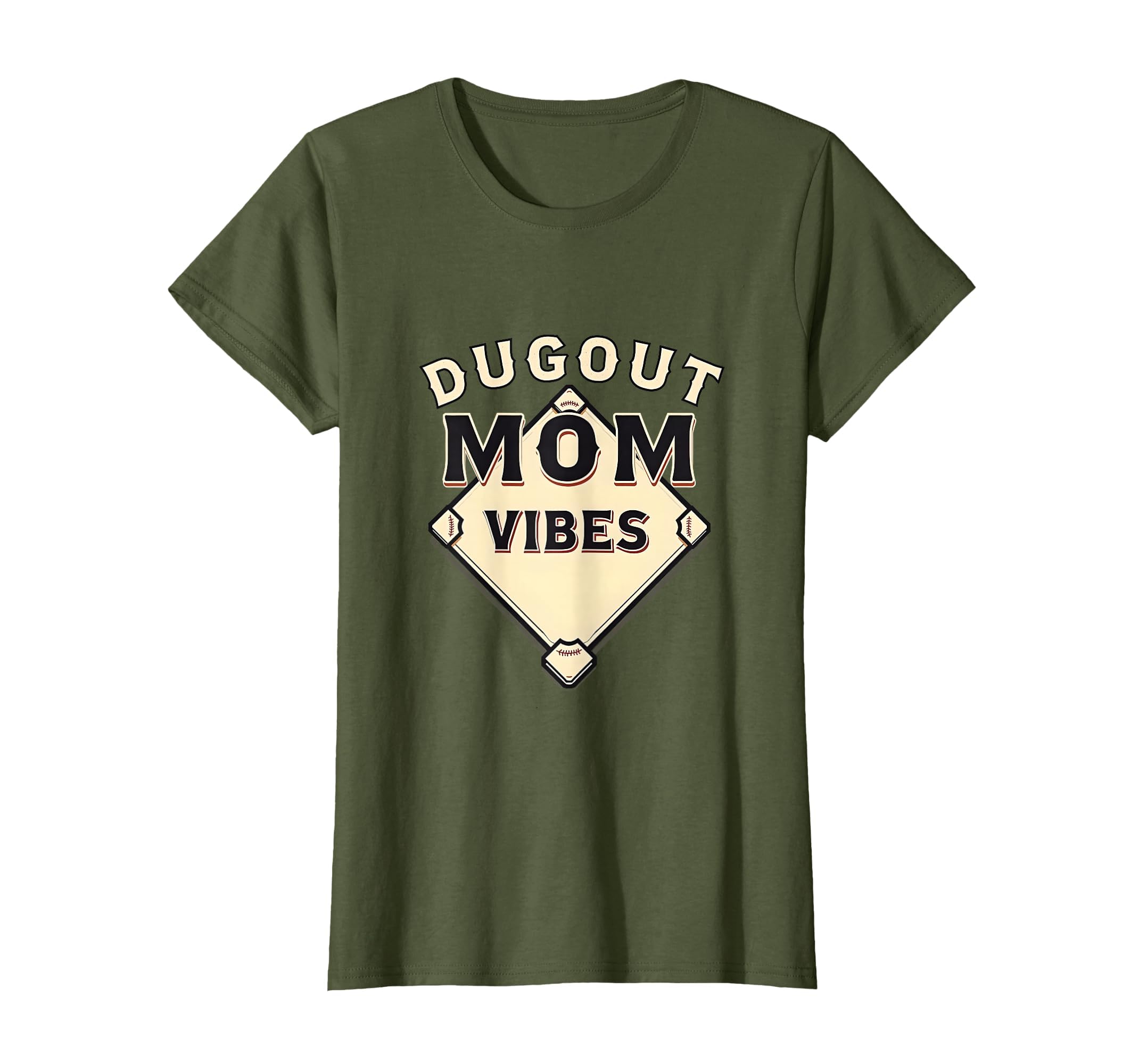Dugout Mom Vibes Baseball Mom T-Shirt - Minimalist Print for Adults - T-Shirt, Sweatshirt, Hoodie