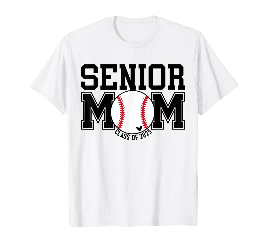 Senior Mom Class 2025 Baseball Mom T-Shirt - Minimalist Print Unisex - T-Shirt, Sweatshirt, Hoodie
