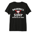Baseball Sister Supportive Sister T-Shirt - Minimalist Print for Adults - T-Shirt, Sweatshirt, Hoodie