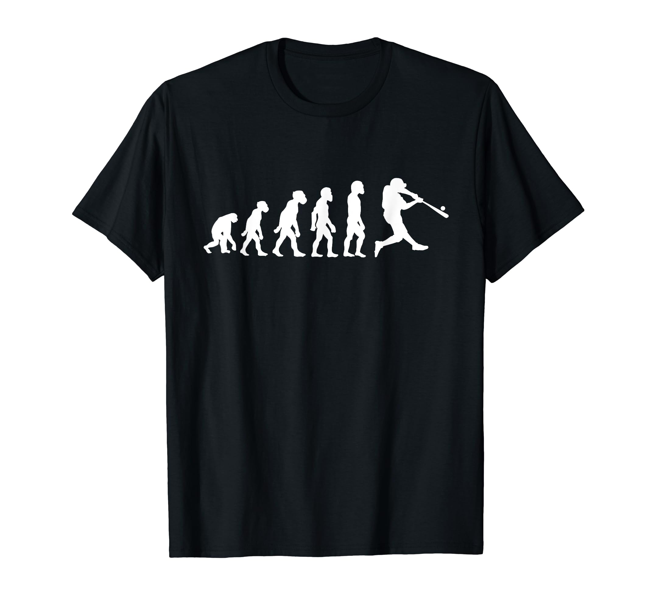 Funny Human Baseball Evolution T-Shirt - Casual Everyday Wear for Adults - T-Shirt, Sweatshirt, Hoodie