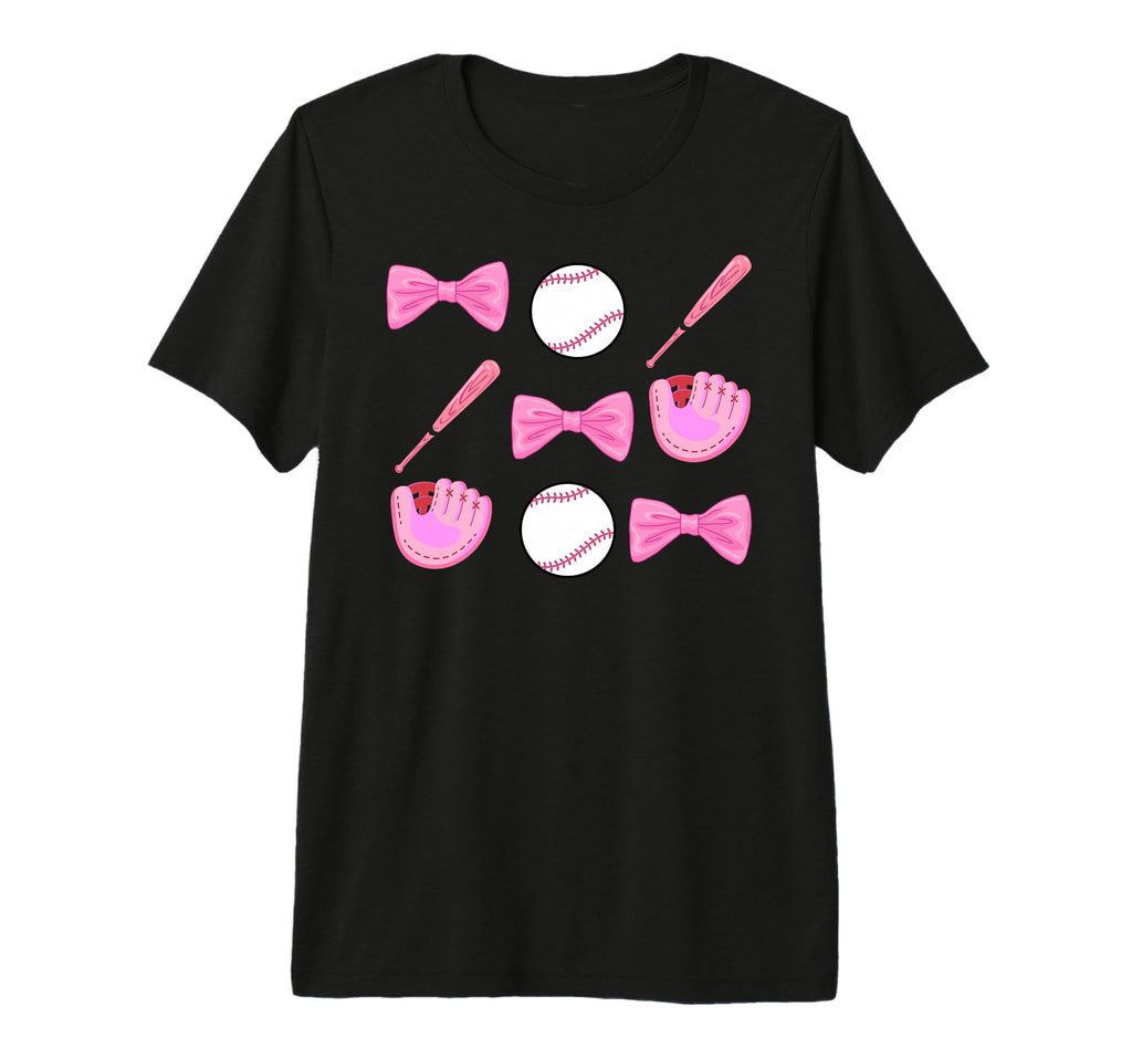 Baseball Mom Coquette Mothers Day T-Shirt - Custom Art Print Men Women - T-Shirt, Sweatshirt, Hoodie