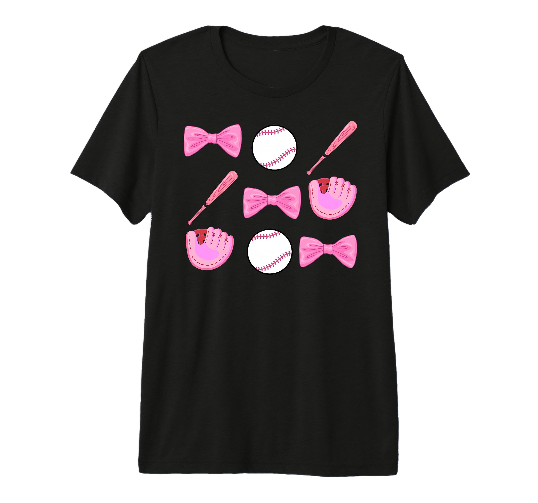 Baseball Mom Coquette Mothers Day T-Shirt - Custom Art Print Men Women - T-Shirt, Sweatshirt, Hoodie