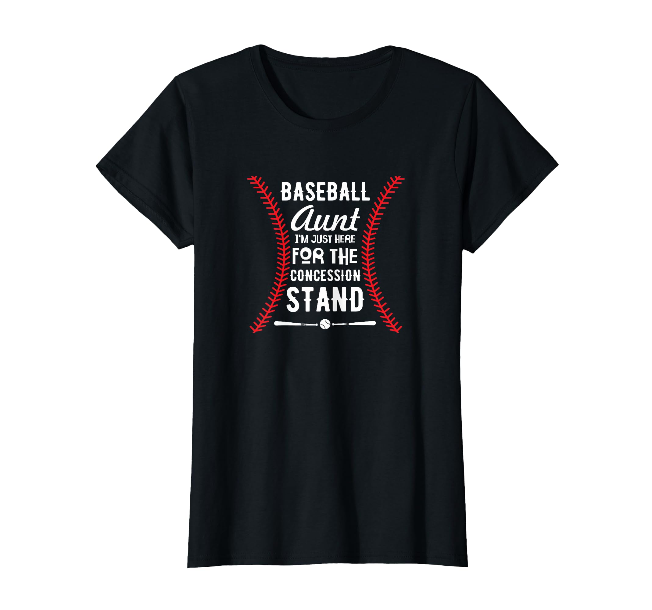 Baseball Aunt Im Just Here Concession T-Shirt - Minimalist Print Men Women - T-Shirt, Sweatshirt, Hoodie