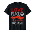 Love Peace And Bacon Grease Funny Bacon T-Shirt - Novelty Apparel Unisex - T-Shirt, Sweatshirt, Hoodie