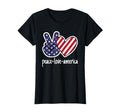 Peace Love America Usa Patriotic 4Th T-Shirt - Novelty Apparel for Adults - T-Shirt, Sweatshirt, Hoodie
