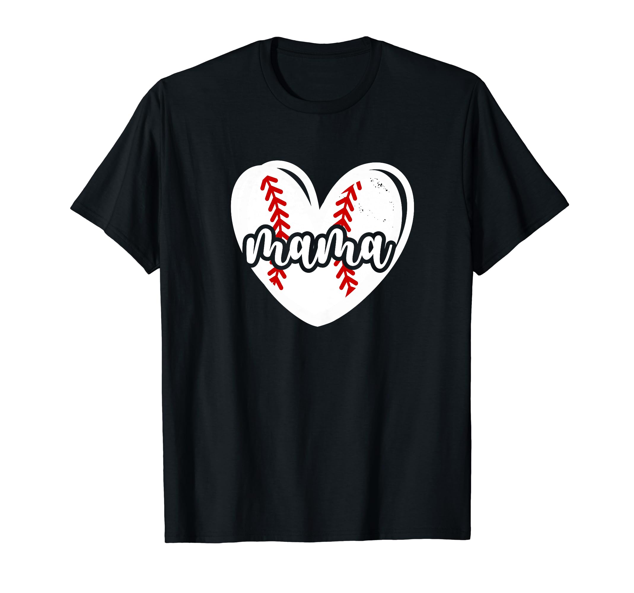 Baseball Mama Heart Baseball Mom T-Shirt - Minimalist Print Unisex - T-Shirt, Sweatshirt, Hoodie