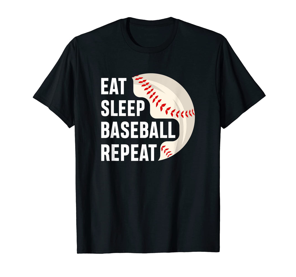 Funny Baseball Patriotic Eat Sleep T-Shirt - Minimalist Print Unisex - T-Shirt, Sweatshirt, Hoodie