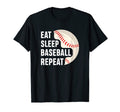 Funny Baseball Patriotic Eat Sleep T-Shirt - Minimalist Print Unisex - T-Shirt, Sweatshirt, Hoodie