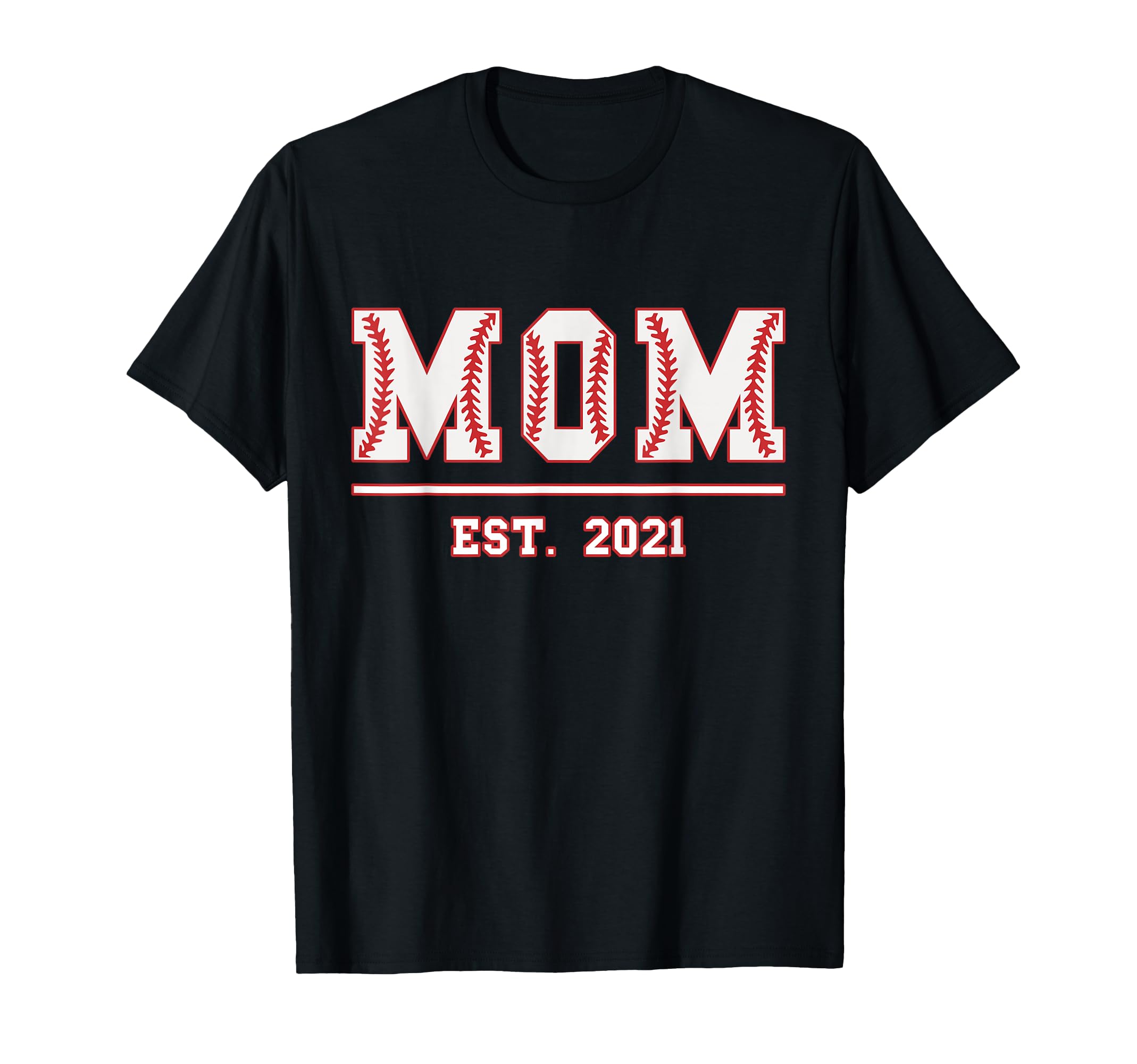 Mom Est 2021 Funny Sports Year T-Shirt - Minimalist Print Unisex - T-Shirt, Sweatshirt, Hoodie