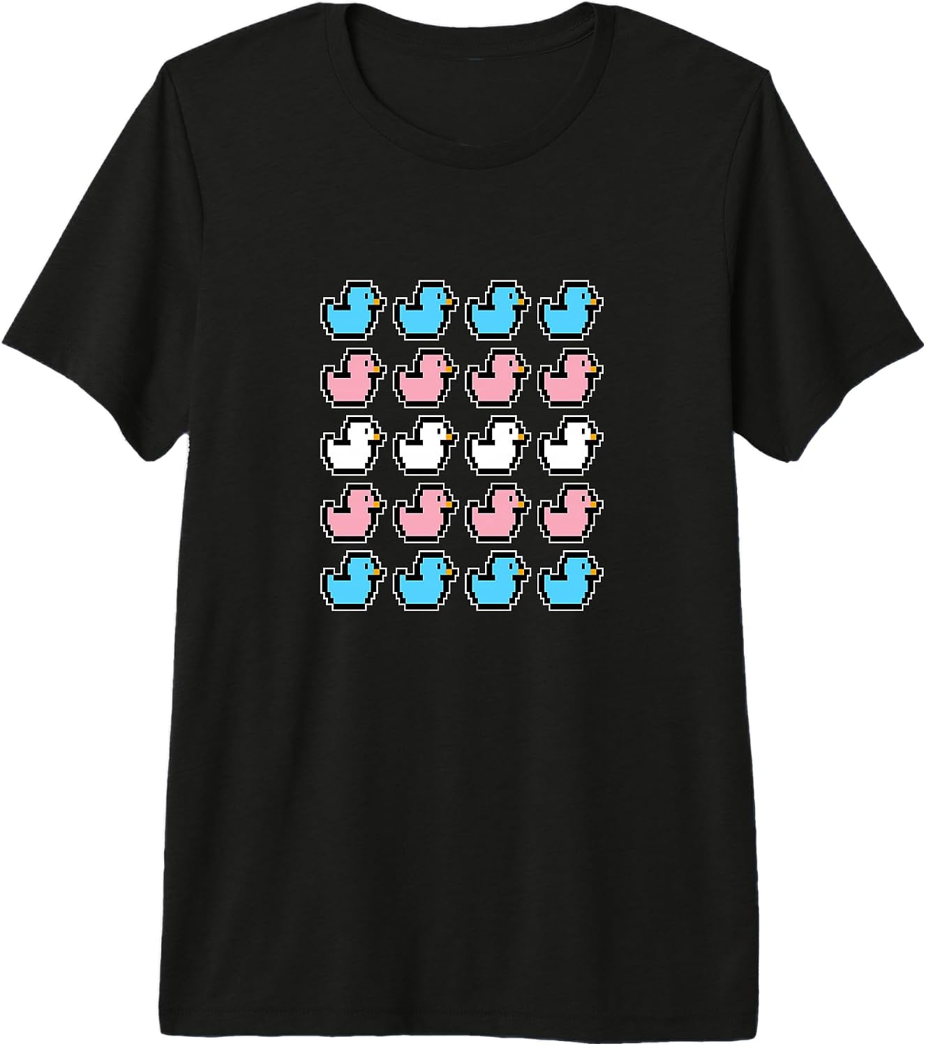 Rubber Ducks Pixel Art LGBT Transgender Trans - Adult & Kids T-Shirts, Sweatshirts & Hoodies apparel design preview 1