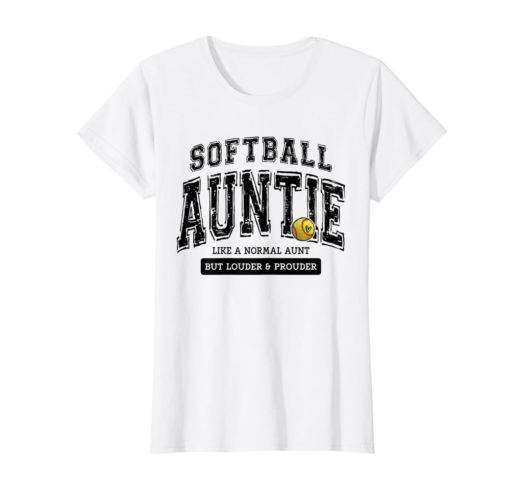 Softball Auntie Matching Aunt Loud Proud T-Shirt - Graphic Print Unisex - T-Shirt, Sweatshirt, Hoodie