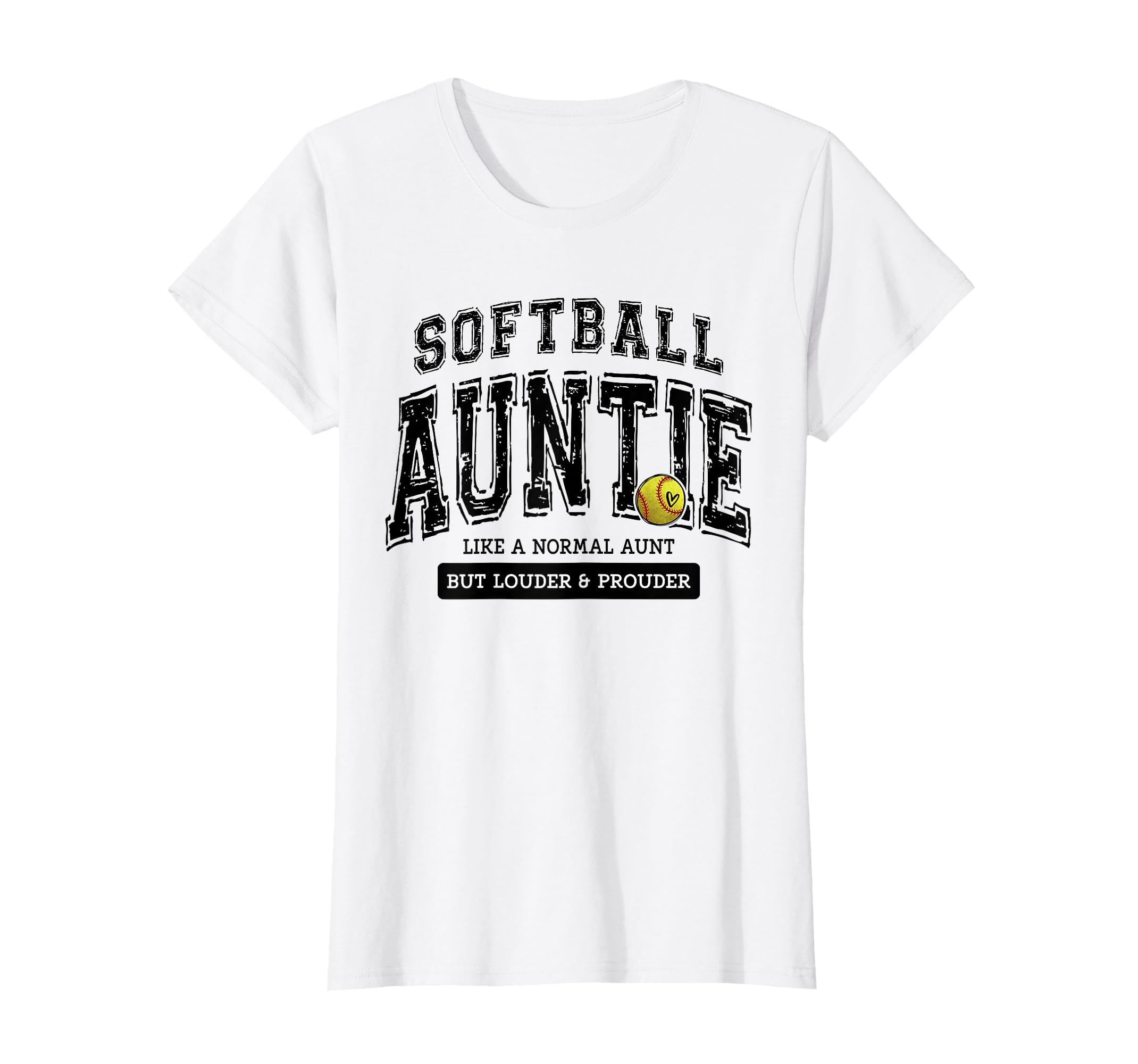 Softball Auntie Matching Aunt Loud Proud T-Shirt - Graphic Print Unisex - T-Shirt, Sweatshirt, Hoodie