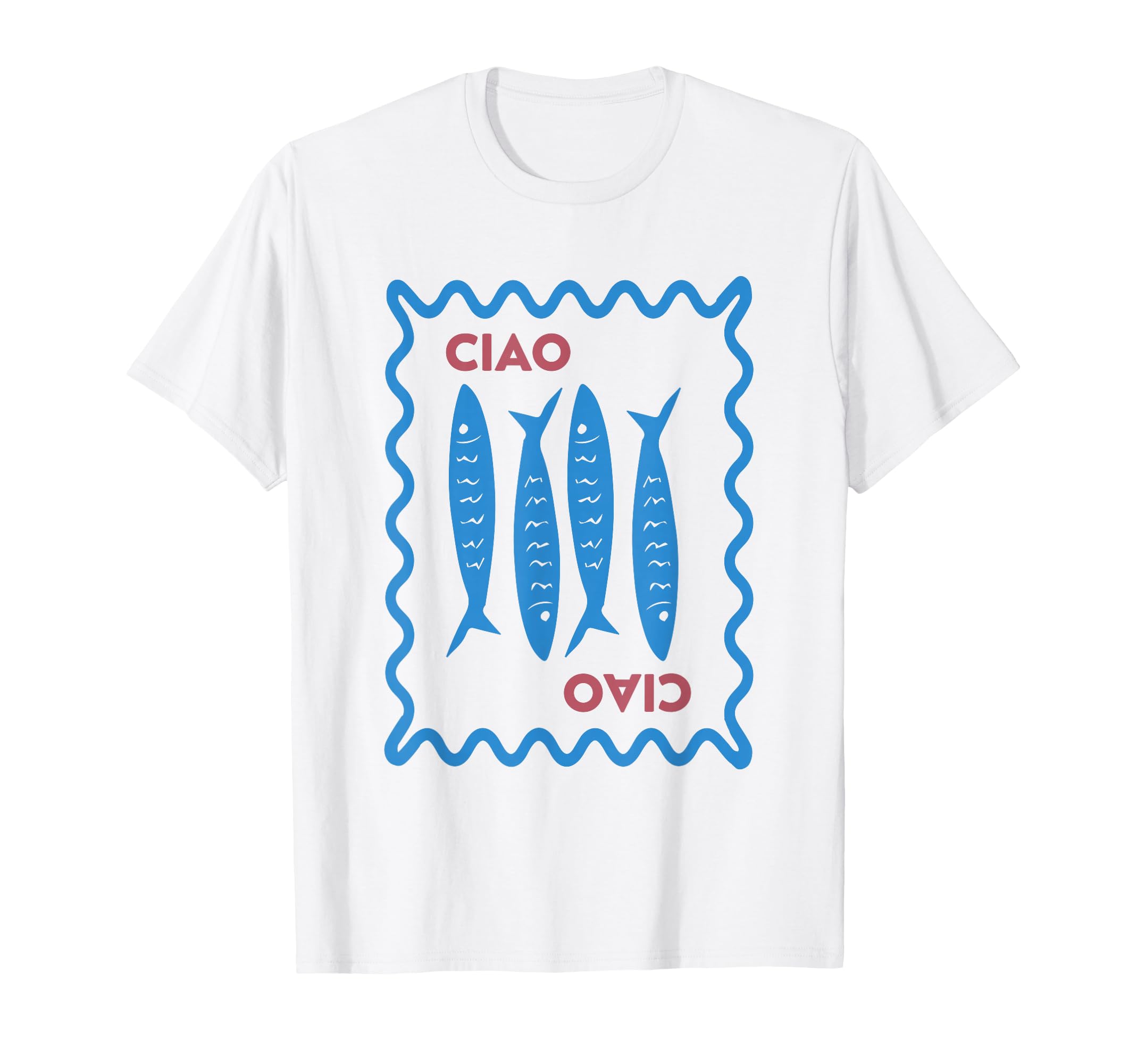 Italian Ciao Sardine Chinoiserie Summer T-Shirt - Novelty Apparel Unisex - T-Shirt, Sweatshirt, Hoodie