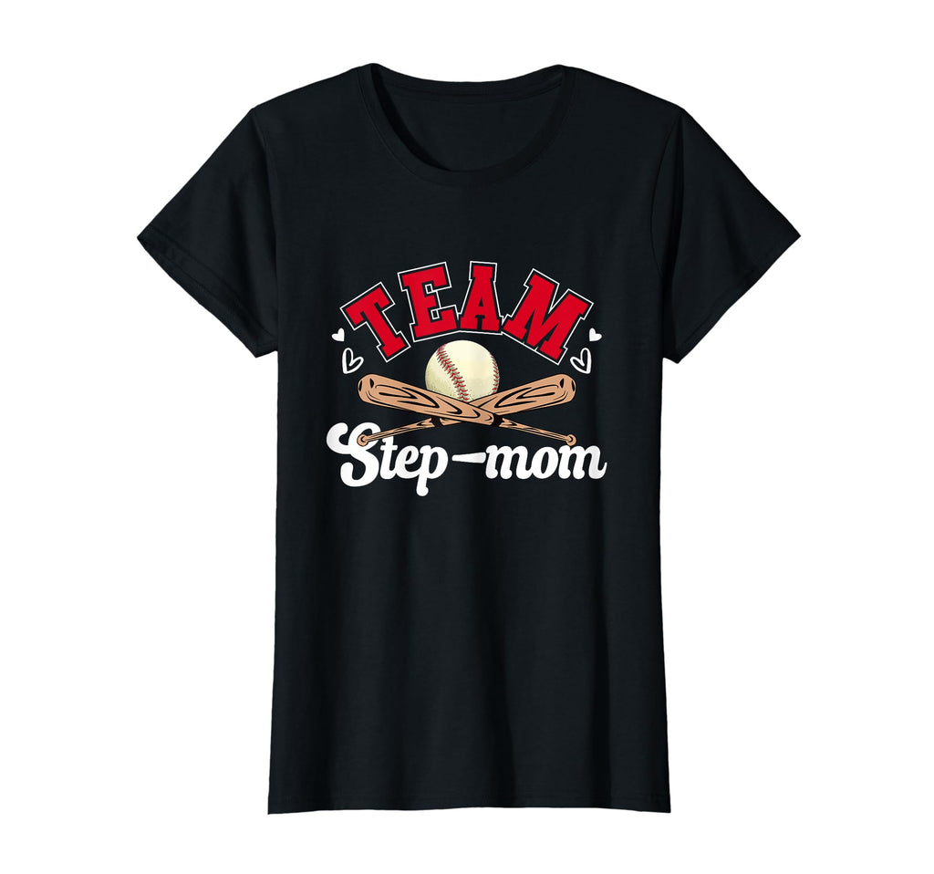Team Step Mom Mothers Day Baseball T-Shirt - Minimalist Print Unisex - T-Shirt, Sweatshirt, Hoodie