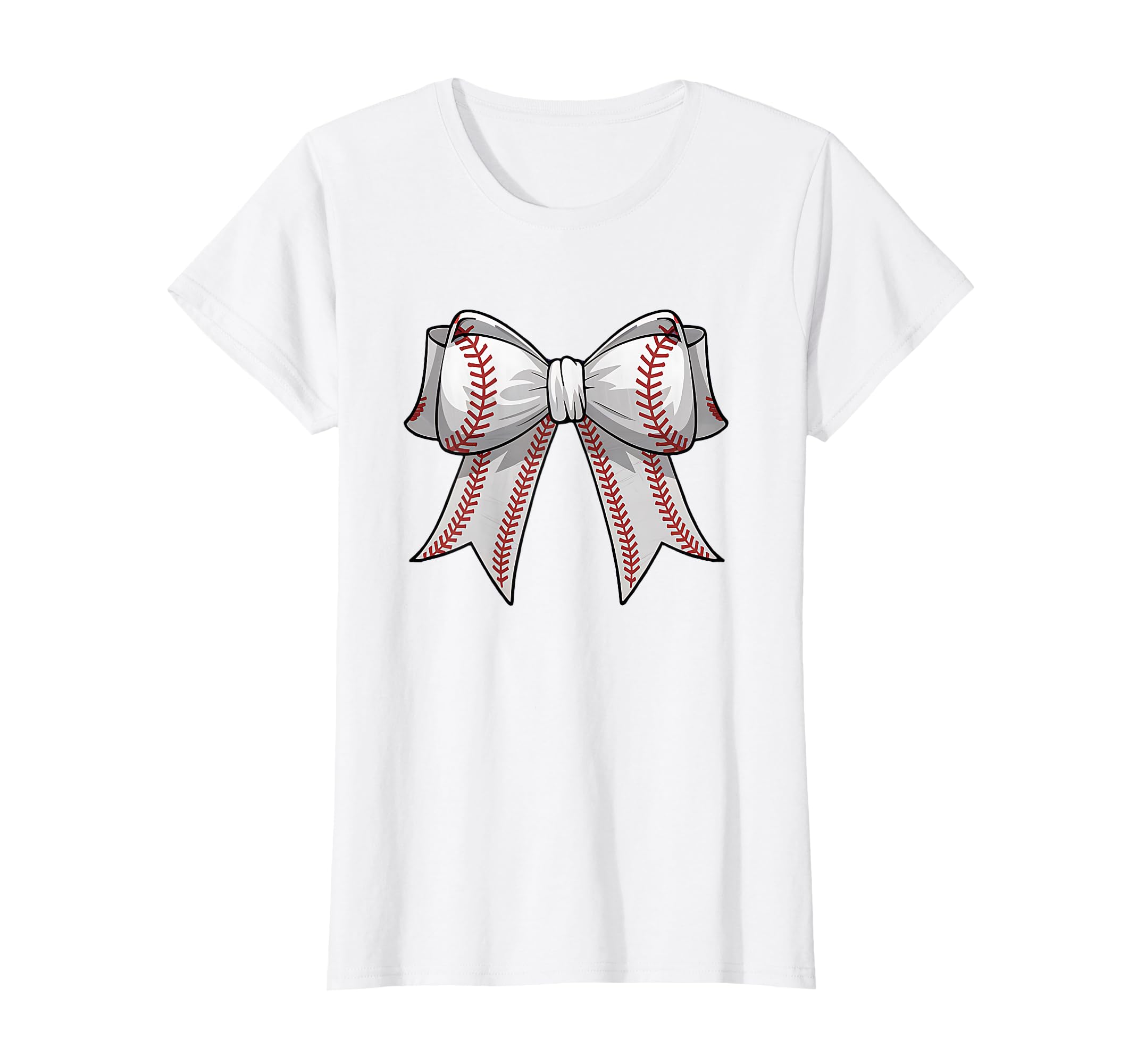 Baseball Coquette Bow White Mothers Day T-Shirt - Custom Art Print Unisex - T-Shirt, Sweatshirt, Hoodie