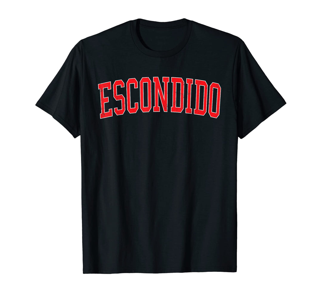 Escondido Ca Varsity Red Text T-Shirt - Custom Art Print Men Women - T-Shirt, Sweatshirt, Hoodie