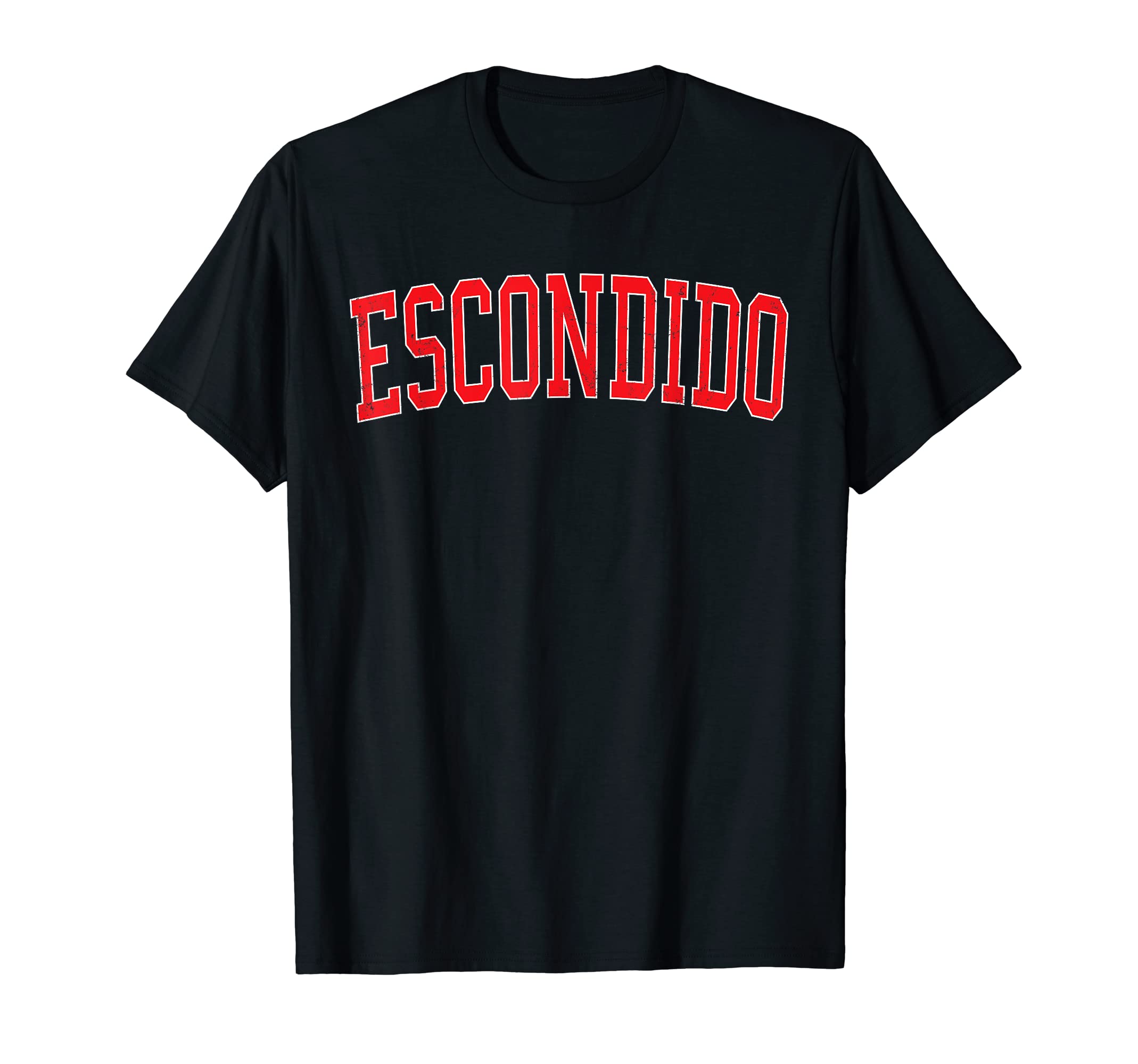 Escondido Ca Varsity Red Text T-Shirt - Custom Art Print Men Women - T-Shirt, Sweatshirt, Hoodie