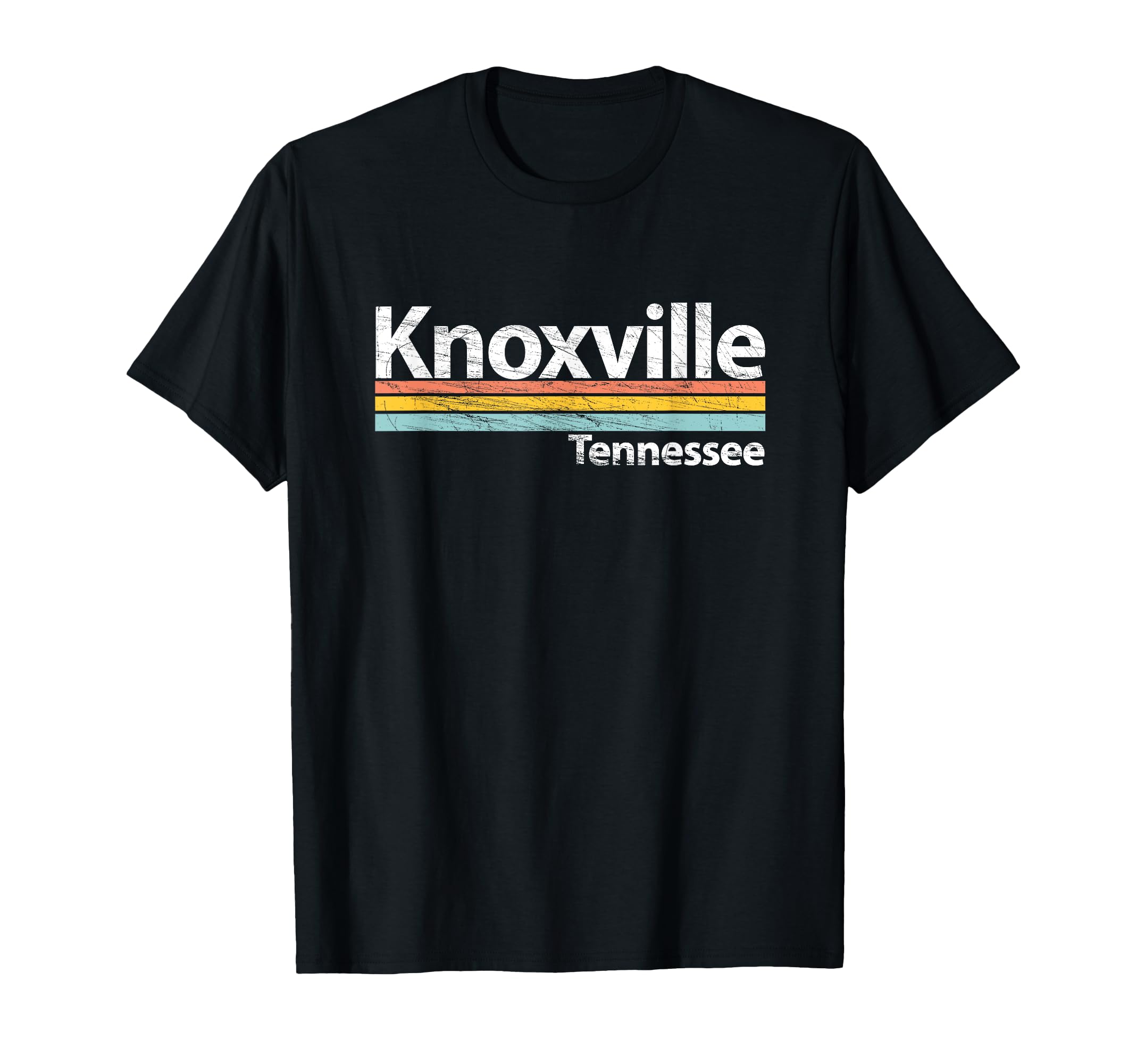 Knoxville Tennessee Worn Stripes T-Shirt - Graphic Print for Adults - T-Shirt, Sweatshirt, Hoodie