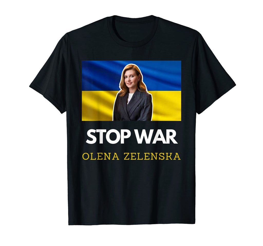 Olena Zelenska Ukraine Peace Love Flag T-Shirt - Unique Graphic for Adults - T-Shirt, Sweatshirt, Hoodie