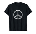 Peace Sign White Distressed Hippy Freedom T-Shirt - Streetwear Style Unisex - T-Shirt, Sweatshirt, Hoodie