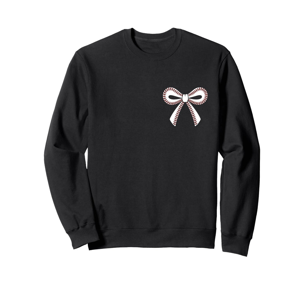 Baseball Bow Baseball Mom Mama Sweatshirt - Streetwear Style Men Women - T-Shirt, Sweatshirt, Hoodie