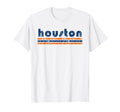 Houston Texas Three Stripe Weathered T-Shirt - Trendy Graphic Unisex - T-Shirt, Sweatshirt, Hoodie